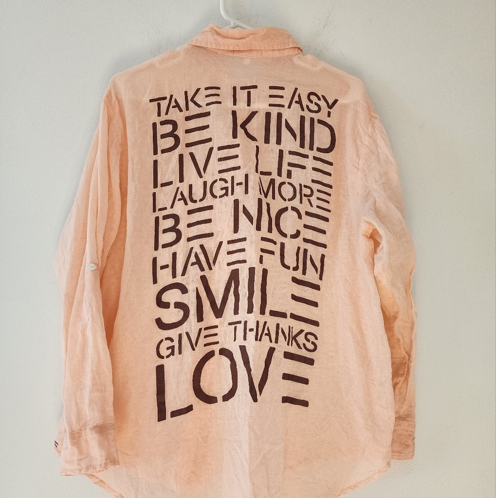 Sundry Take It Easy Be Kind Sheer Tunic Shiry
